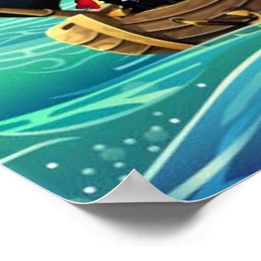 Danny Duck the Pirate. Poster (Ecke)