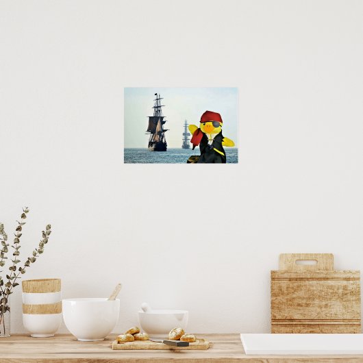 Danny Duck the Pirate. Poster (Küche)