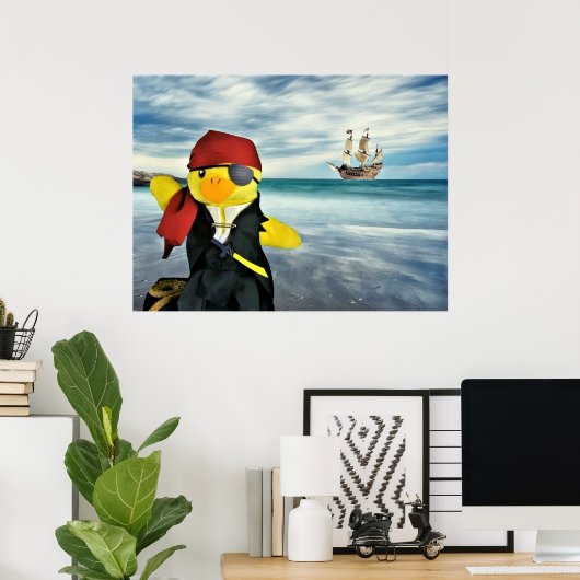 Danny Duck the Pirate. Poster (Heimbüro)