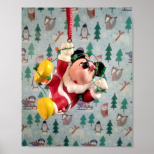 Danny Duck Weihnachtsmann. Baumschmuck Plakat