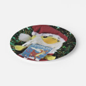 Danny Duck Weihnachtsmann. Pappteller (Schrägansicht)