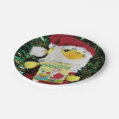 Danny Duck Weihnachtsmann. Pappteller (Schrägansicht)