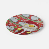 Danny Duck Weihnachtsmann. Pappteller (Schrägansicht)