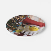 Danny Duck Weihnachtsmann. Pappteller (Schrägansicht)