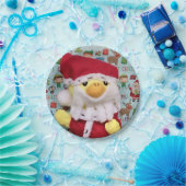 Danny Duck Weihnachtsmann. Pappteller (Party)