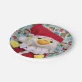 Danny Duck Weihnachtsmann. Pappteller (Schrägansicht)