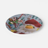 Danny Duck Weihnachtsmann. Pappteller (Schrägansicht)