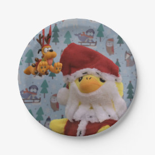 Danny Duck Weihnachtsmann. Pappteller
