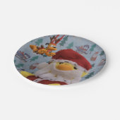Danny Duck Weihnachtsmann. Pappteller (Schrägansicht)