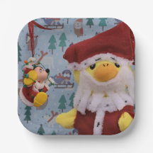 Danny Duck Weihnachtsmann. Pappteller