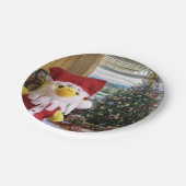 Danny Duck Weihnachtsmann.   Pappteller (Schrägansicht)