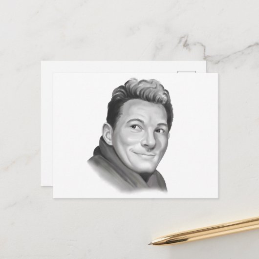 Danny Kaye Postkarte (Vorderseite/Rückseite Beispiel)