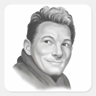 Danny Kaye Quadratischer Aufkleber