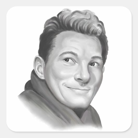 Danny Kaye Quadratischer Aufkleber (Vorderseite)