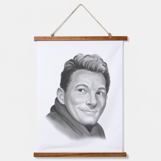 Danny Kaye Wandteppich Mit Holzrahmen (Vorderseite)