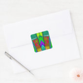 DANNY ~ Multicolored 3D ~ Quadratischer Aufkleber (Umschlag)