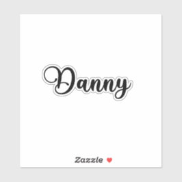 Danny Name - Handgeschriebene Kalligrafie Aufkleber