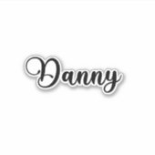 Danny Name - Handgeschriebene Kalligrafie Aufkleber (Vorderseite)