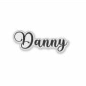 Danny Name - Handgeschriebene Kalligrafie Aufkleber (Vorderseite)