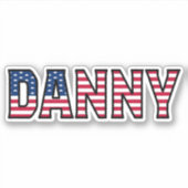 Danny Name Vorname USA Sticker Stickerset (Vorderseite)
