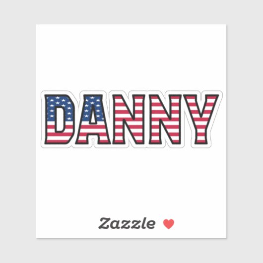 Danny Name Vorname USA Sticker Stickerset (Blatt)
