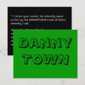 Danny, TOWN Postkarte (Vorne/Hinten)