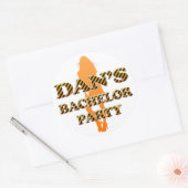 Dans Bachelor Party Runder Aufkleber (Umschlag)