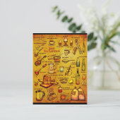 Dans La Cuisine - französische Vokabarte Postkarte (Stehend Vorderseite)