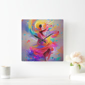 Dans of Joy Watch Quadratische Wanduhr (Zuhause)