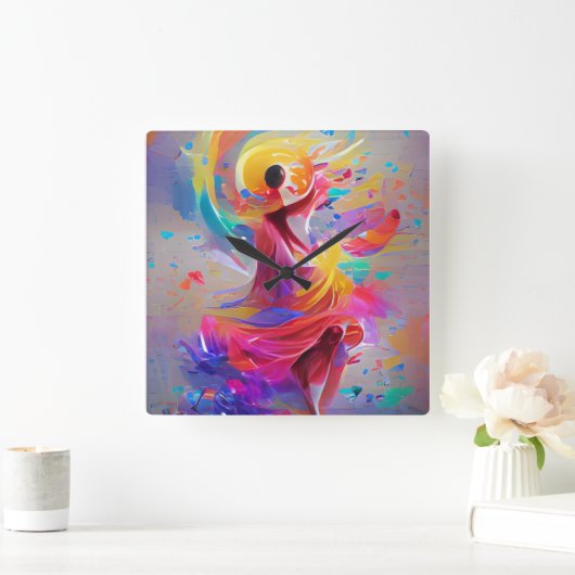 Dans of Joy Watch Quadratische Wanduhr (Zuhause)