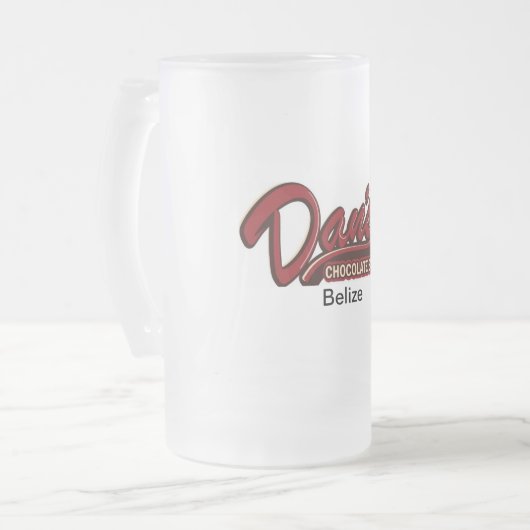 Dans Schokoladen-Bar-Bier-Tasse Mattglas Bierglas (Vorderseite Links)