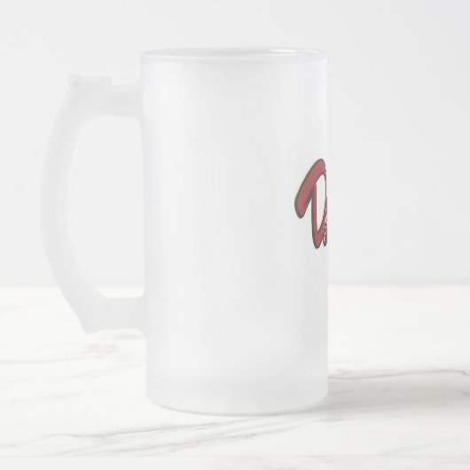 Dans Schokoladen-Bar-Bier-Tasse Mattglas Bierglas (Links)