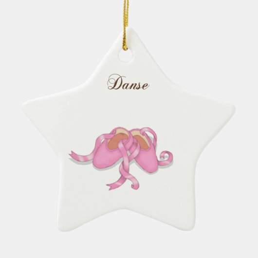 "Danse" Ballet Slippers Keramik Ornament (Vorne)
