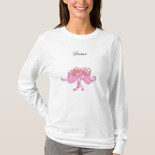 "Danse" Ballet Slippers T-Shirt (Vorderseite)