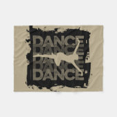 Danse et Lettres (Dance) Fleecedecke (Vorderseite (Horizontal))