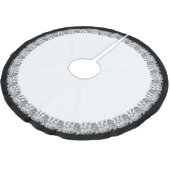 Danse Macabre Border Polyester Weihnachtsbaumdecke (Schrägansicht)