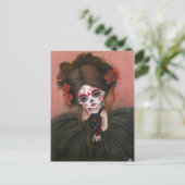 Danse Macabre Großauge Girl Postcard Postkarte (Stehend Vorderseite)