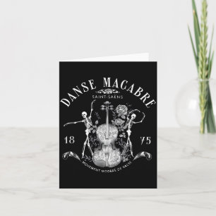 Danse Macabre Orchester Skelett Violinlehrer Karte