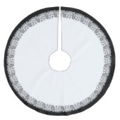 Danse Macabre Rand Polyester Weihnachtsbaumdecke (Vorderseite)