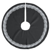 Danse Macabre Schwarz Polyester Weihnachtsbaumdecke (Vorderseite)