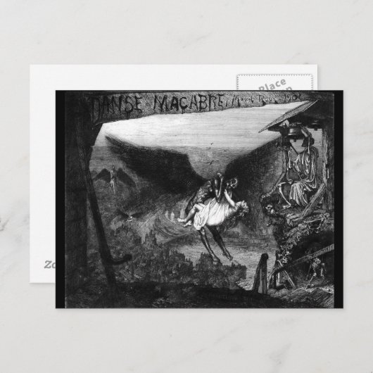 Danse macabre von Marcel Roux Postcard Postkarte (Vorne/Hinten)
