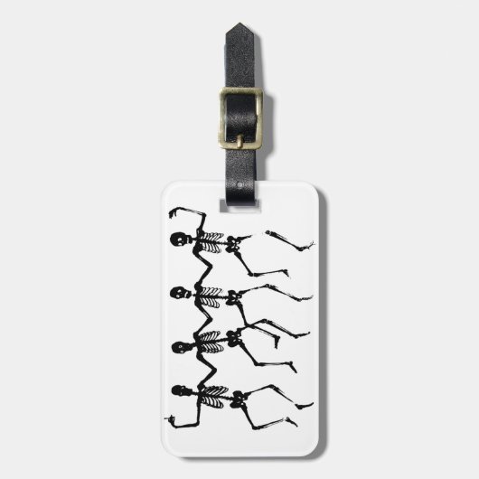 Danse makaberes - Skelette Gepäckanhänger (Vorderseite vertikal)
