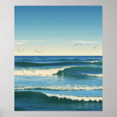 Dansende Golven onder de Hemel Poster (Vorne)