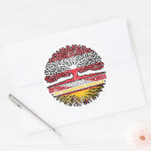 Dansisch Österreichische Baum Runder Aufkleber (Umschlag)