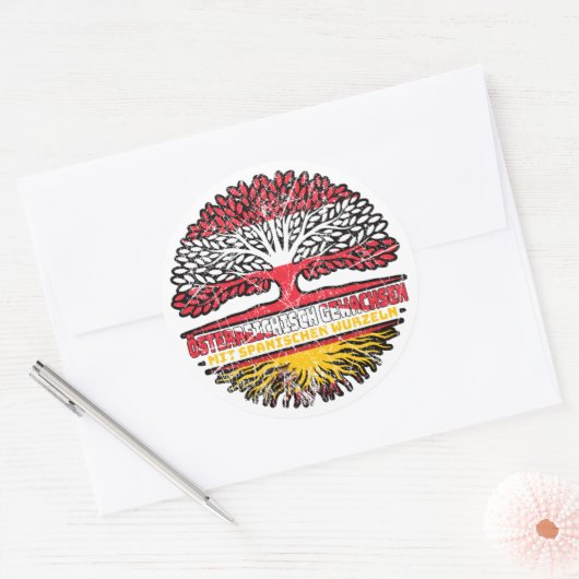 Dansisch Österreichische Baum Runder Aufkleber (Umschlag)