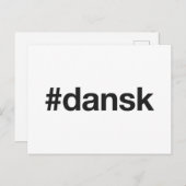 DANSK Hashtag Postkarte (Vorne/Hinten)