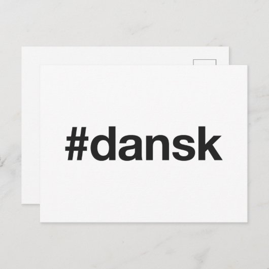 DANSK Hashtag Postkarte (Vorne/Hinten)