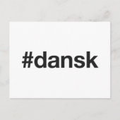 DANSK Hashtag Postkarte (Vorderseite)