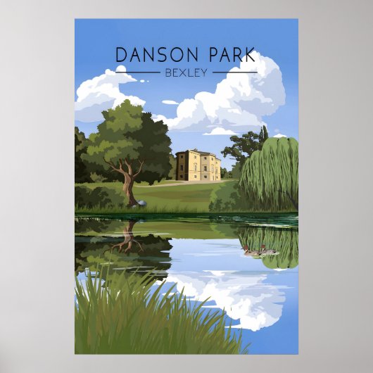 Danson Park London Reiseplakat Poster (Vorne)