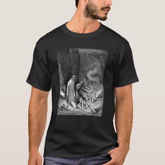 Dante Addresses Pope Nicholas III by Gustave Dore T-Shirt (Vorderseite)